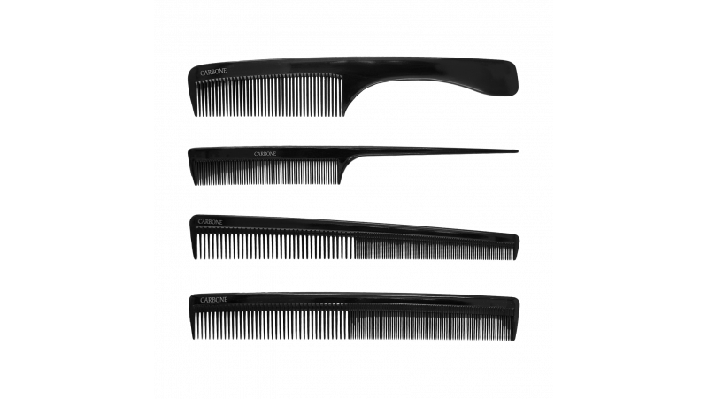 Lot de 4 peignes noir Carbone