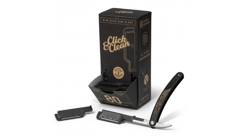 Rasoir CLICK & CLEAN Kit de 1 RASOIR + 80 LAMES