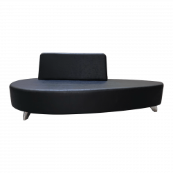 Banquette d'attente - Noire - 78 x 70 x 207