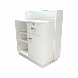 Comptoir de caisse - Blanc - 110 x 55 x 100