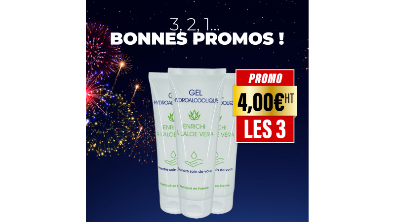 3 Tubes de Gel Hydroalcoolique 75 à 5€