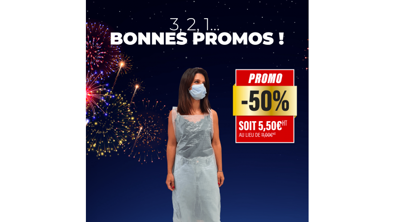 TABLIERS TRANSPARENTS 50 PIECES