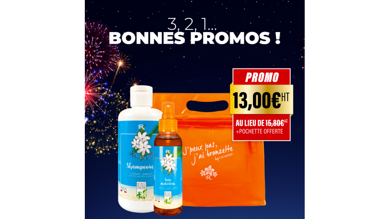  1 Shampooing solaire 250ml + 1 Soin protecteur solaire 100ml