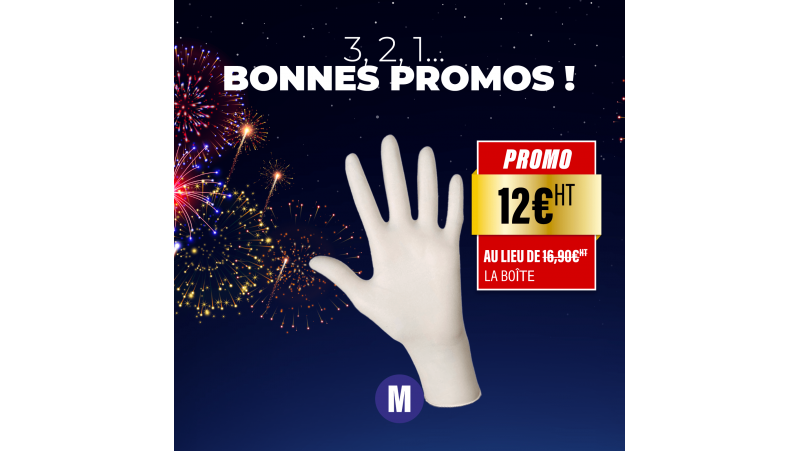 Boîte de 100 Gants BBHair Taille M 7/7.5