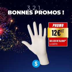 Gants taille S en vinyle - Boîte de 100