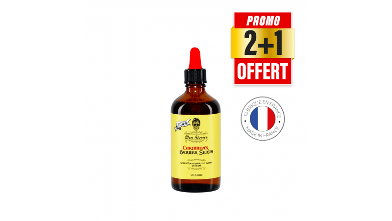 2 Serums Barber avec Pipette-Caribbean- Men Stories - 100ml+ 1 OFFERT